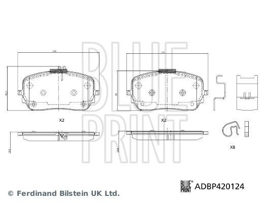 Sapatas do freio dianteiras de disco Mercedes ML/GLE  W167